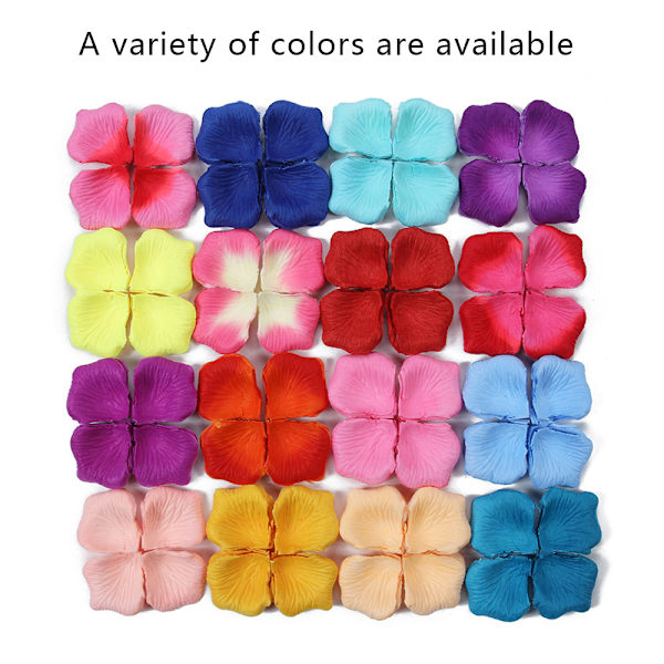 12 påsar konstgjorda rosenblad, non-woven blomblad för
