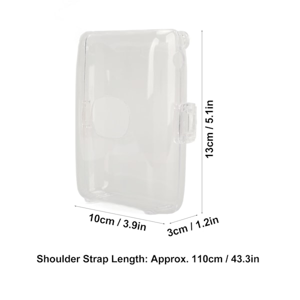 Skyddande genomskinligt fodral Anti Scratch Anti Fall PC Crystal Hard Camera Cover för Instax Mini Link 2 skrivare