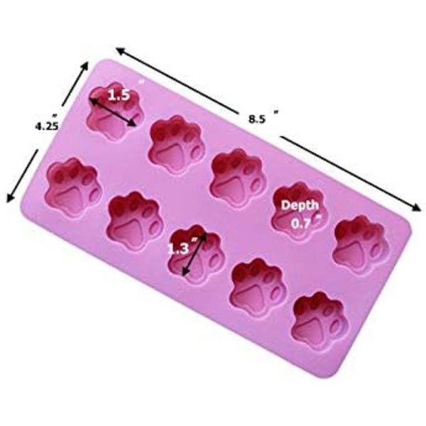 2 stk. værdifulde silikoneforme Mini Pet Paw Print Animal Paw Print