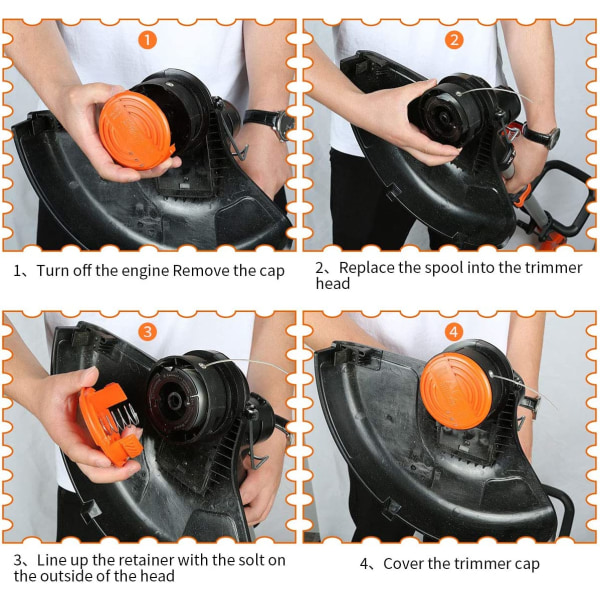 Bobine compatible avec Black+Decker AF-100, 30 pieds/0,065 pouce