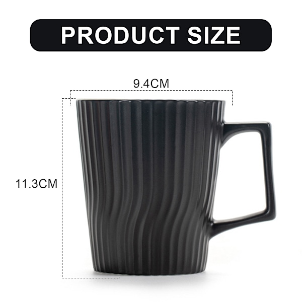400 ml kaffekop, ensfarvet kaffekop, velegnet til familiens kaffebar-fester.