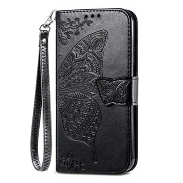 PU Läder Stativ Korthållare Strap Flip Cover för iPhone 14