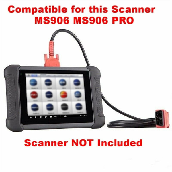 OBD2 Skannerkabel Diagnostisk Sladd Adapter med 15-stiftskontakt för Maxisys MS906 MS906TS