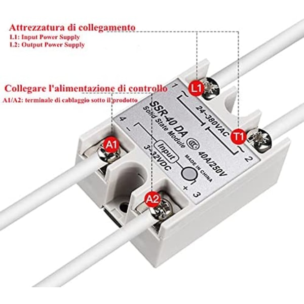 Enfasig SSR-40DA 40A Solid State Relay DC-AC