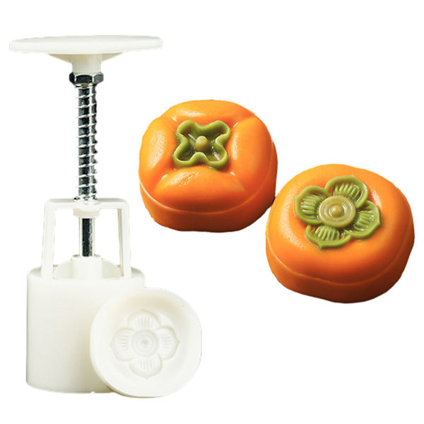 Mooncake-formset, Mooncake-pressformar, Midhöstfestivalen DIY Handpress-kakstämplar Bakverktyg med 50g Modelmönster, Mooncake-tillverkare (Vit)