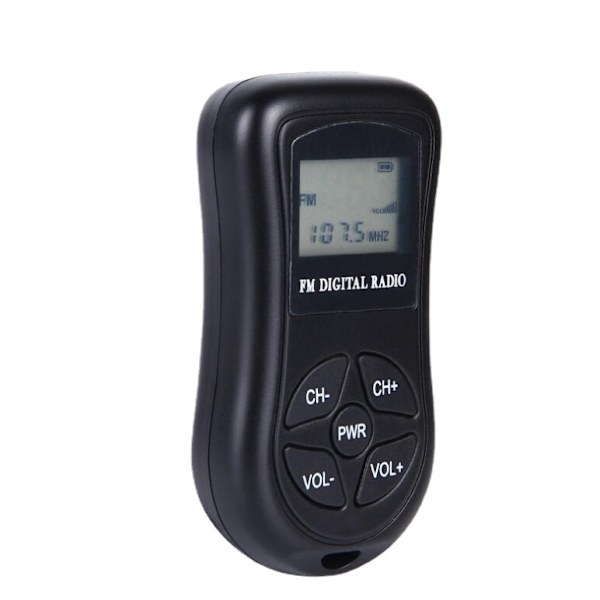 TOPINCN Fickradio, Bärbar LCD-display Digitalradio Mini