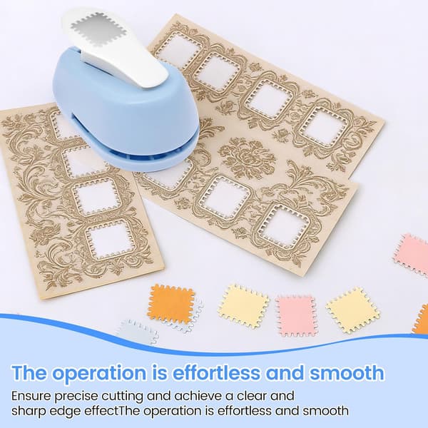 Stamp Punch 0.8 x 0.7 inch Rectangular Stamp Punch Portable Stamp Hole Punch Tool Precise Paper Punch for DIY Crafts