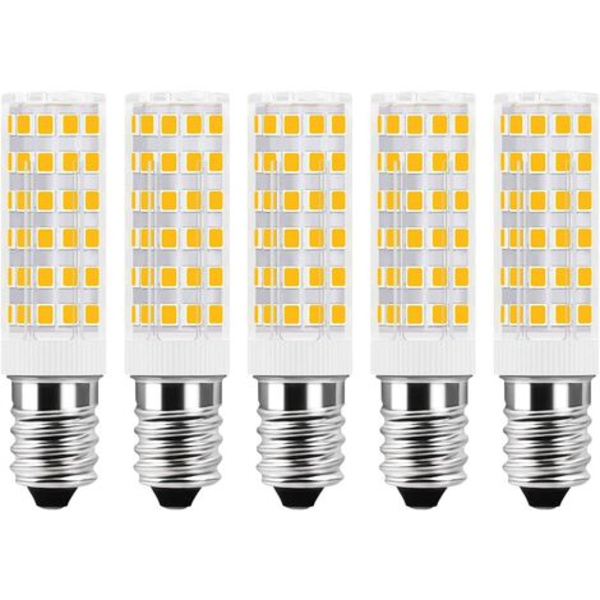 E14 LED-pære 9W Kald hvit 6000K 1450LM, 75 LED-er, E14 100W
