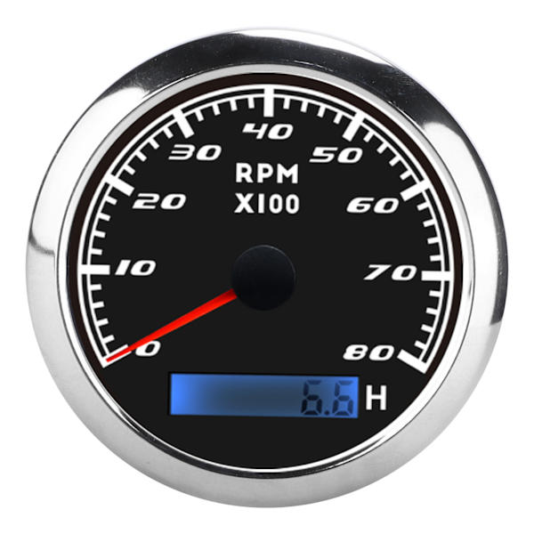 Pege-tachometer IP67 Vandtæt Støvbestandig Rustfrit Stål Universal til Bil Lastbil Båd 9‑32VDC