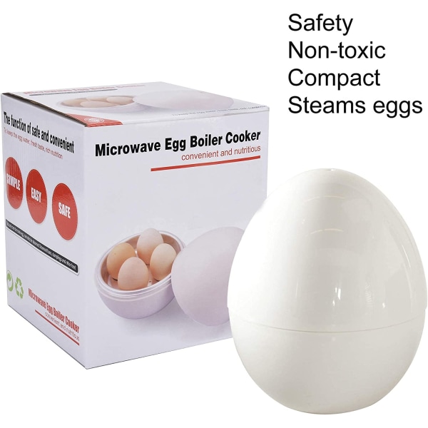 Coxeer Microwave Egg Cooker, Microwave Rapid 4 Eggs Boiler for