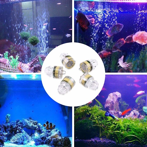 5 stk Fargerik Diamant Undervanns Fiskefelle Lampe