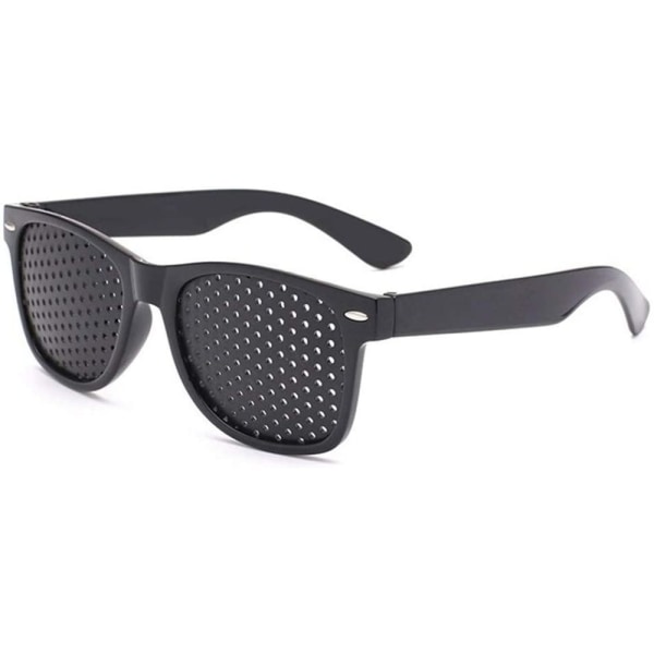 Pinhole Glasses Black Glasses med sammenleggbare stenger