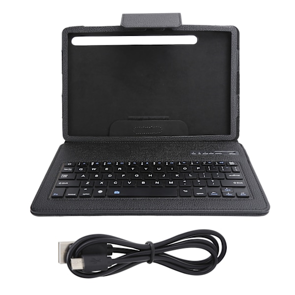 Bluetooth-tangentbord med fodral för Samsung Galaxy Tab S7 11 tum T870 T875 Läderställ Svart