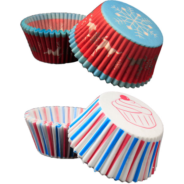 Cupcake Liners Fettfast papper Bakformar 200-Count style 4