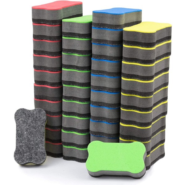 EAONE 40 Pack Dry Eraser Erasers Magneettinen valkotaulu liitutaulu