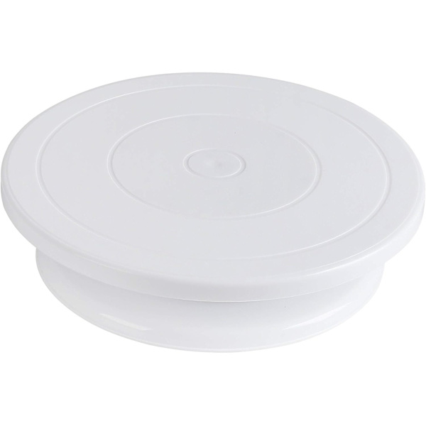 Roterende kakeplate Hvit kake stativ spinner for kake