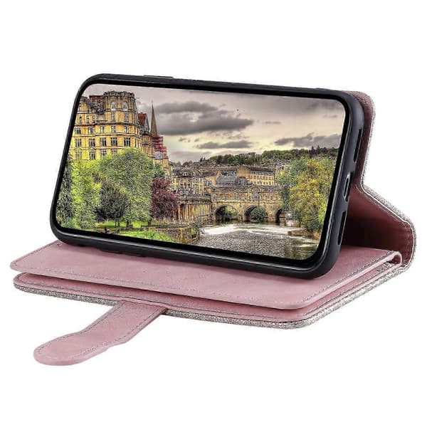 Blixtlåsväska Pu-telefonfodral för Xiaomi 14t Pro Pink