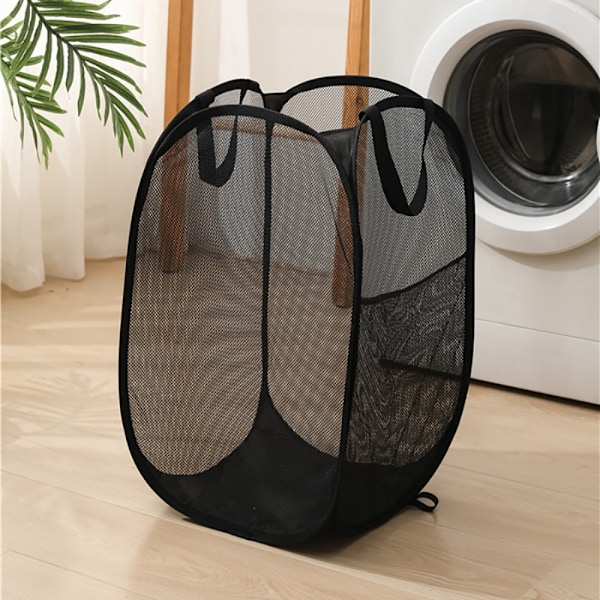 Foldable Laundry Basket Gray 35 * 35 * 61 cm (2 pieces), Laundry Storage Basket Dirty Basket Storage Basket Bucket Round Storage Compatible for Home