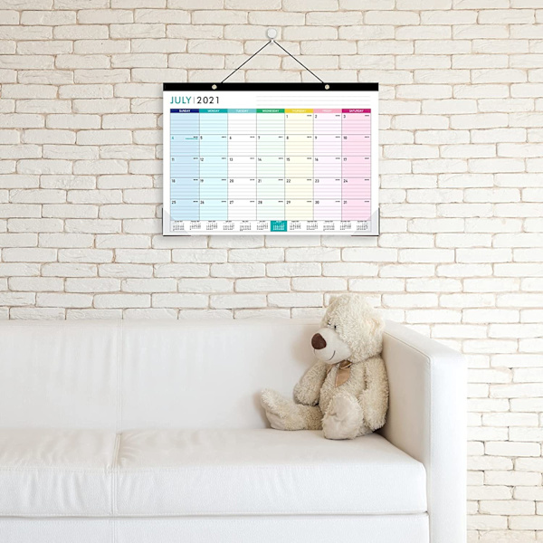 2021-2022 Skrivbordskalender - 18 månadskalender för skrivbord/vägg 2-i-1,1