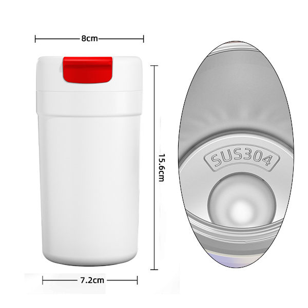 Rustfritt stål sportsvannflaske, 480 ml rustfritt stål krus, egnet for studenter og kontorarbeidere.