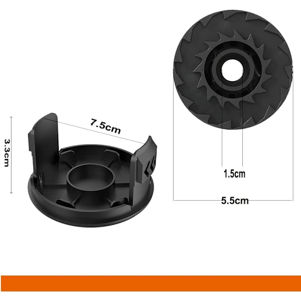 Spool Nylon Line Varaosat BOSCH EasyGrassCut 18 23 26 Art 23 26 SL (Linjan Pituus 4.9m Halkaisija ⌀1.65mm) (BOSCH F016800569 / F16800385, 4 Kpl)