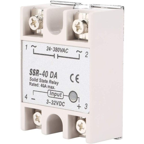Relais à Semi-Conducteurs Monophasé DC-AC SSR-40DA 40A Tension d