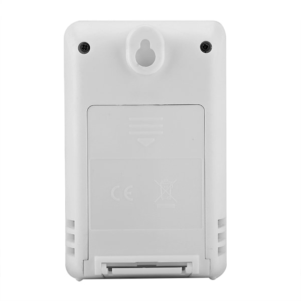 BALDR LCD Bakgrundsbelyst Digital Termometer Luftfuktighetsmätare Väckarklocka Kalender Timer Vit