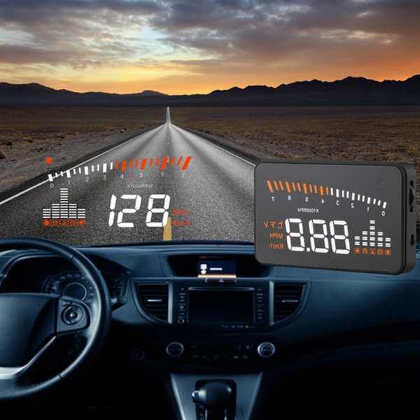 X5 HUD 3,5 tuuman universaali auton HUD-näyttö OBD2‑X5 -järjestelmällä ja hälytystoiminnolla