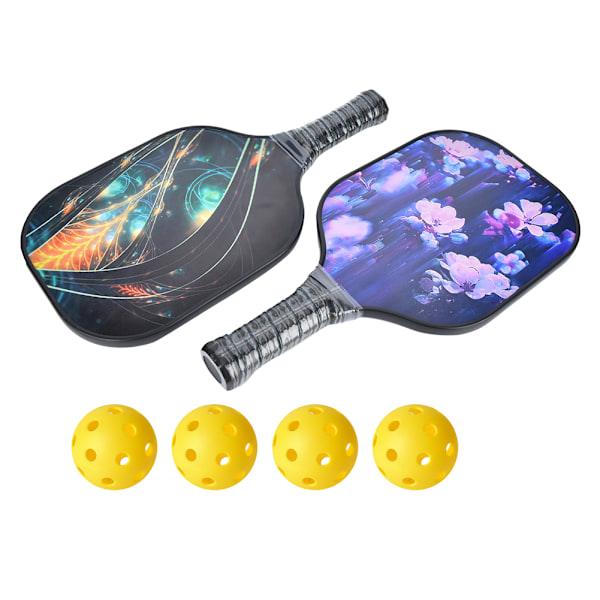 USAPA-certifierat Pickleball-set, Inkluderar 2 racketar & 1 portabel väska, Grafit-yta för förbättrad precision, Perfekt för nybörjare &