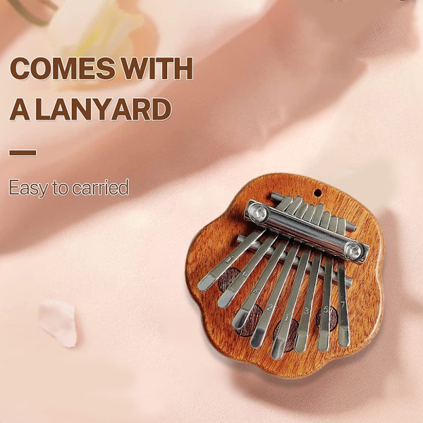 Mini Kalimba 8 Tangenter Tommelfinger Piano Søt Bærbar Finger Piano Tre