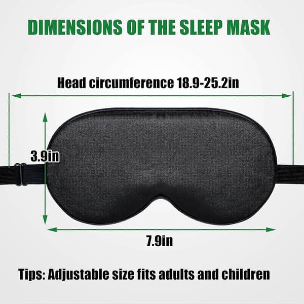 Sovmask för kvinnor och män, 2-pack ögonmask för sömn, justerbar rem