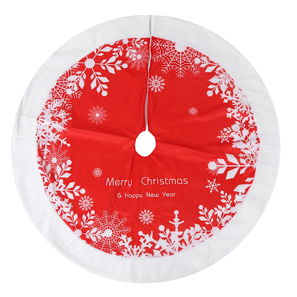 Festlig Julgransmatta, Slitstarka Tyger Säkerställer Långvarig Användning, 48 Tum Diameter Erbjuder Mångsidighet, Snöflingemönster Dekor Förhöjer Din