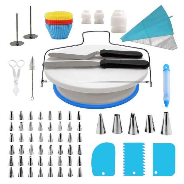 Cake decoration kit, cake decoration kit, cake turntable, icing tube tips, etc