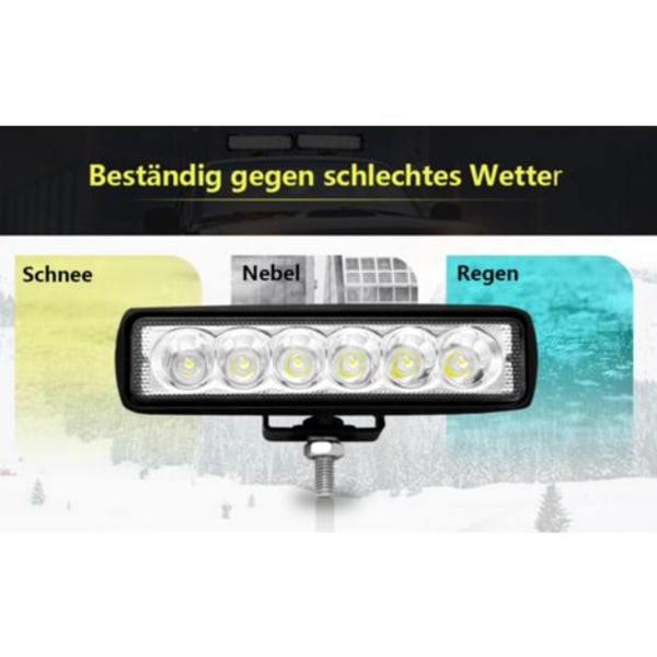 18W LED-arbetslampa 12V 24V offroad strålkastare för traktor,