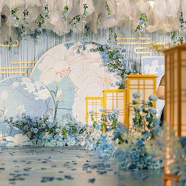 12 påsar konstgjorda rosenblad, non-woven blomblad för