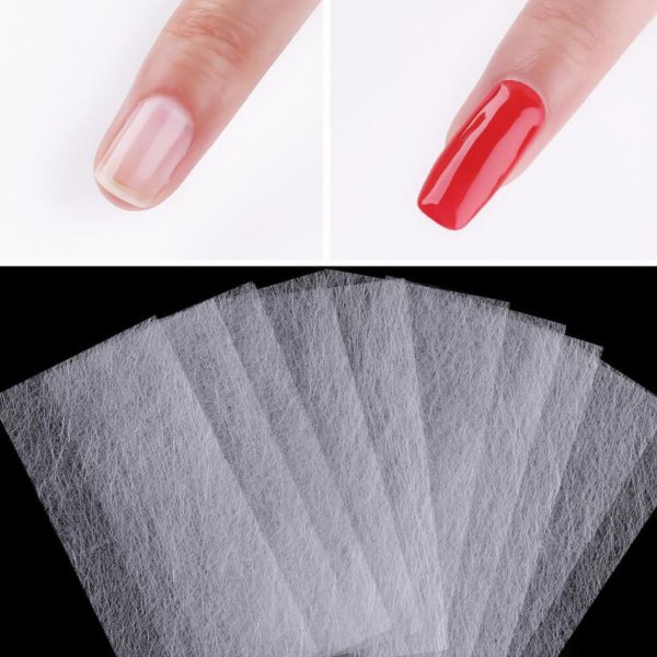 100 Stücke Fibernails für Nagelverlängerung,Nagelförlängning