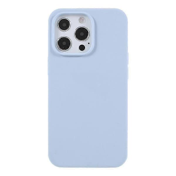 Til iPhone 14 Pro Cover Solid Silikone Stødsikkert Telefon Bagcover[TT] Baby Blue