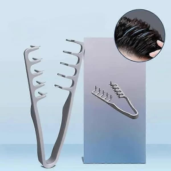 Salon Grade Volumizing Comb Med Statisk Kontrol ABS Konstruktion Multifunktionelt Tanddesign Blå Grey