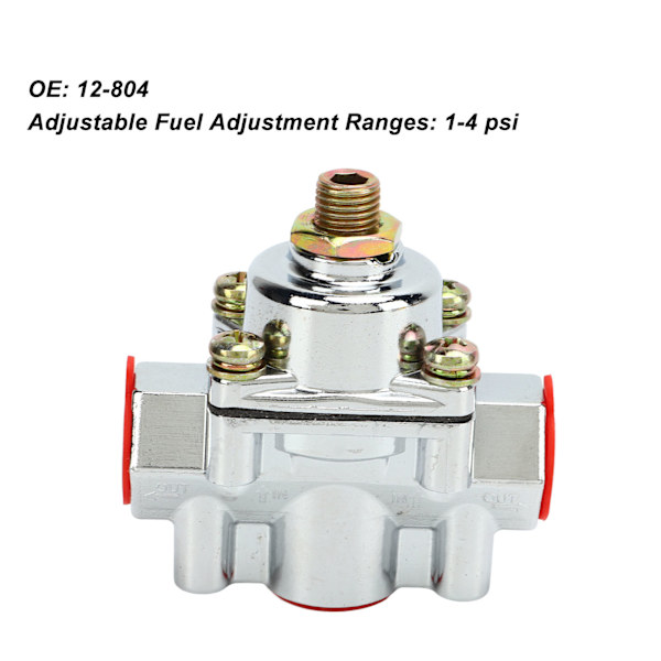 Brændstoftrykregulator Zink Legering 1‑4 PSI 3/8in NPT Port 12‑804 til Edelbrock Forgassere
