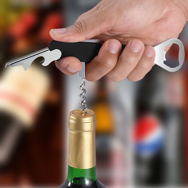 Rostfritt stål vinkorkskruv Multifunktionell kreativ öl