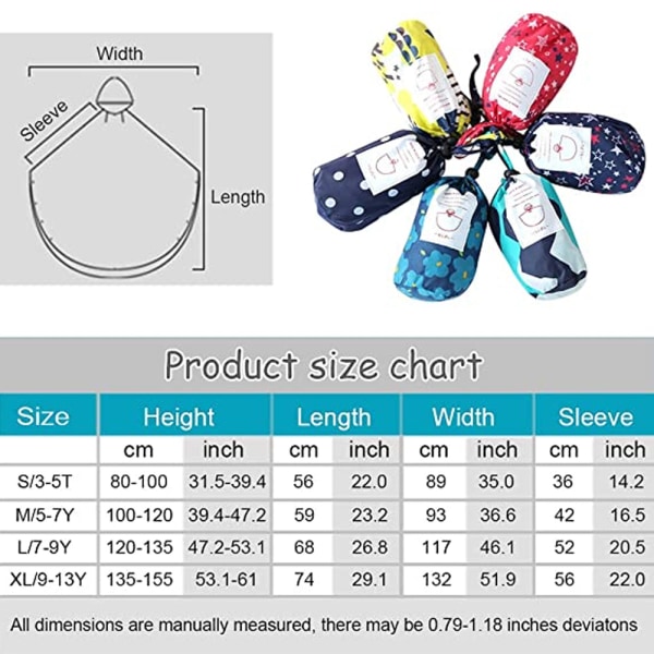 Barnerengenser med hette, regnfrakk, regntøy for jenter og gutter