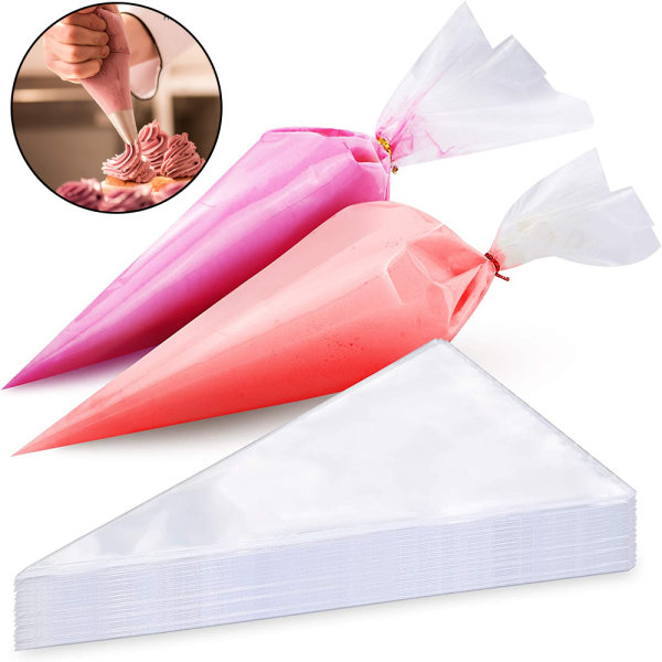 Disposable Piping Bags 12 Inch - 100 Anti Burst Pastry Bags -