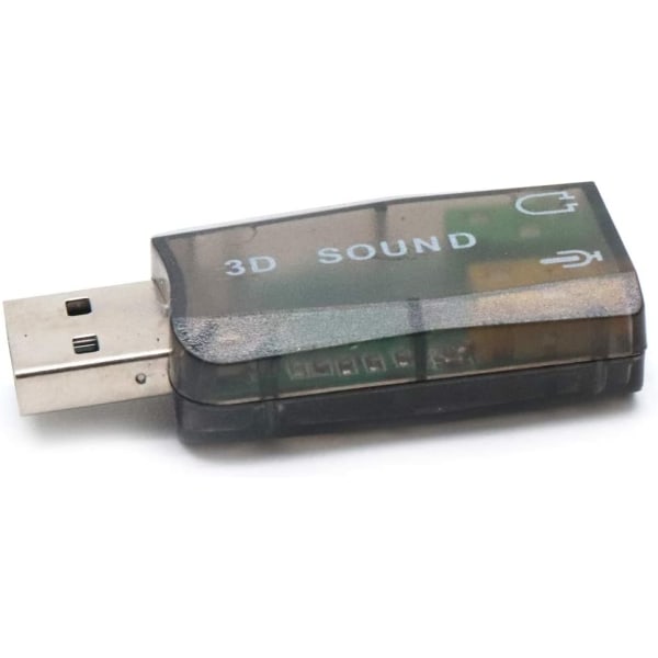 3 st 3D Externt Drive-fritt USB Ljudkort 5.1 Channel USB Audi