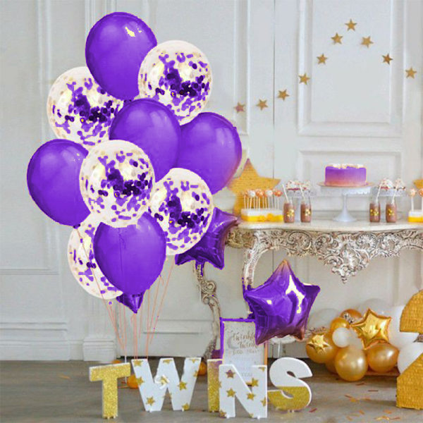60 stk. 12 tommer, perlefarvede balloner + ballon med pailletter | Lat
