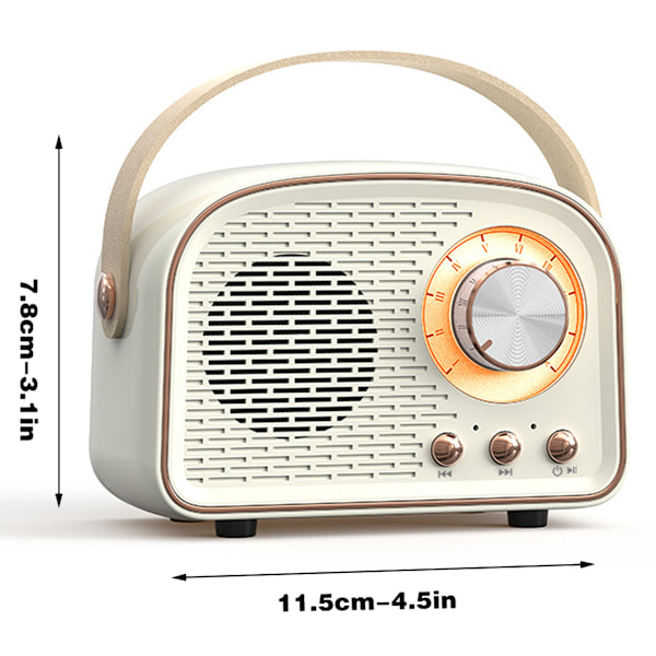 Retro Bluetooth-kaiutin, langaton vintage-kaiutin, ulkotilojen langaton kannettava Bluetooth-kaiutin