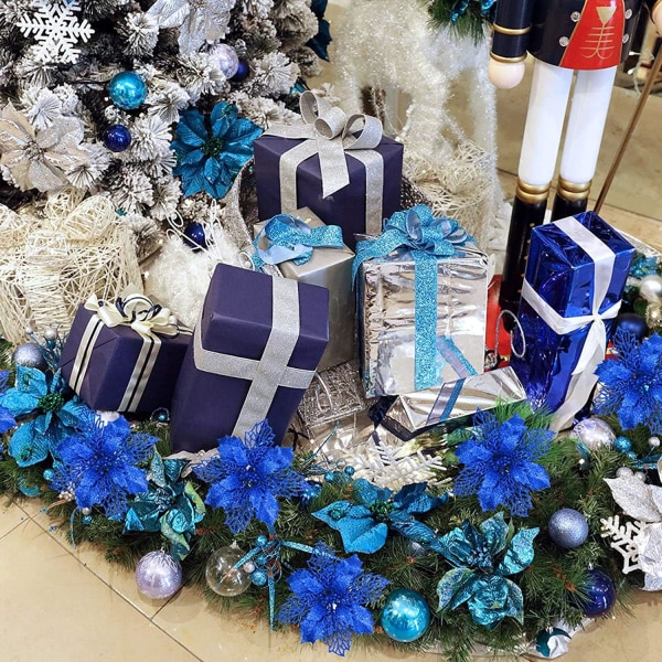 12 kpl Simuloitu joulukukka, Joulukukka Poinsettia,