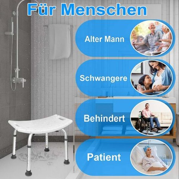 Duschpall duschstol 38-53cm höjdjusterbar dusch