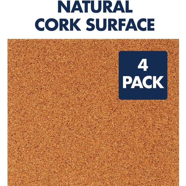 Quartet Cork Fliser, Cork Board, 12" X 12", Corkboard, Vegg
