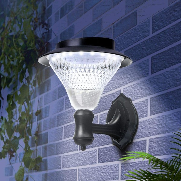 Solcellslampor för vägg, 16 LED solcellslampor för veranda, solcellslampor för utomhusbruk