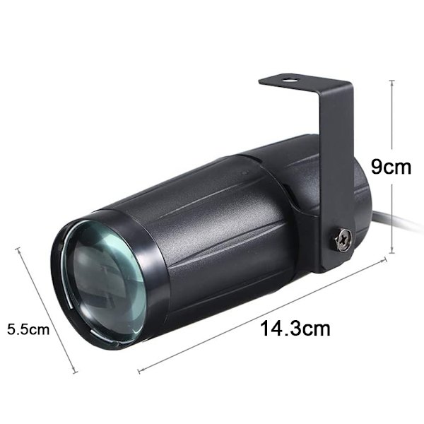 Discokule Pin Spot Light LED Scenebelysning Strålkaster Ligh